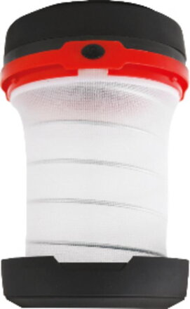 Lampa Strend Pro Camping, skladacia, kempingová, 3xAA, červená, 8.5x5/13 cm