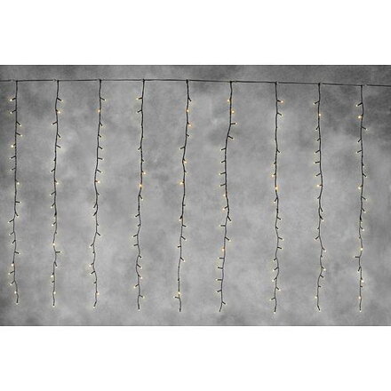 Vianočné osvetlenie reťaz Star Curtain, 200 LED, biela, 1×2 m