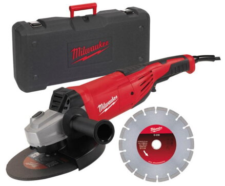 Bruska Milwaukee® AG 22-230 E D-SET, 230 mm, 2200W, uhlová