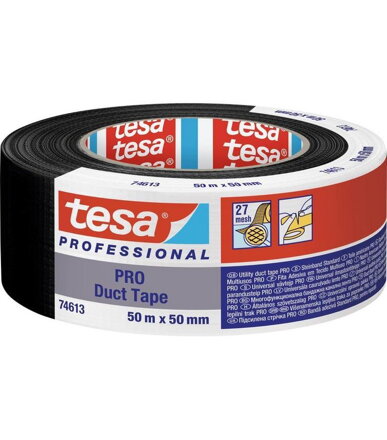 Páska tesa PRO Duct tape, 50 mm, L-50 m, textilná, čierna