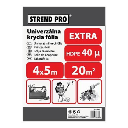 Fólia maliarska Extra 4x5 m, zakrývacia, 40 µ