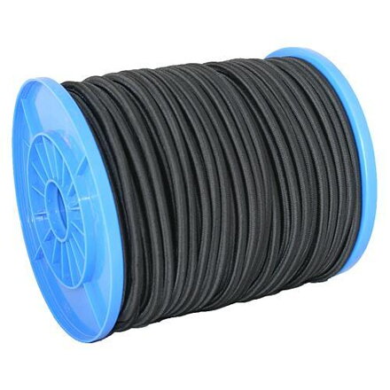 Gumolano R100, 6 mm, elastická čierna guma, 90 m, nosnosť 90 kg