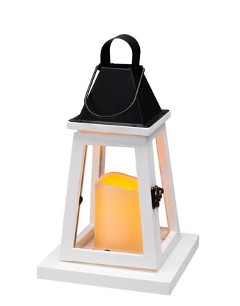 Lampáš Nicehome WL8823, 17x17x33 cm, LED, 3xAAA, drevo