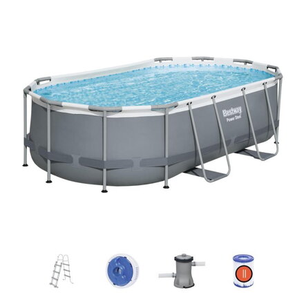 Bestway 56620 Power Steel 424x250x100 cm, bazén s filtráciou