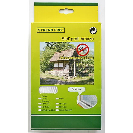 Strend Pro Sieťka na okná proti hmyzu 150x130 cm, hnedá PE