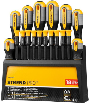 Sada skrutkovačov Strend Pro SDX72-118, 18 dielna