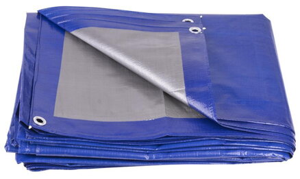Nepremokavá krycia plachta Tarpaulin Profi 4x5 m, 140 g/m, zakrývacia, modrá, s okami