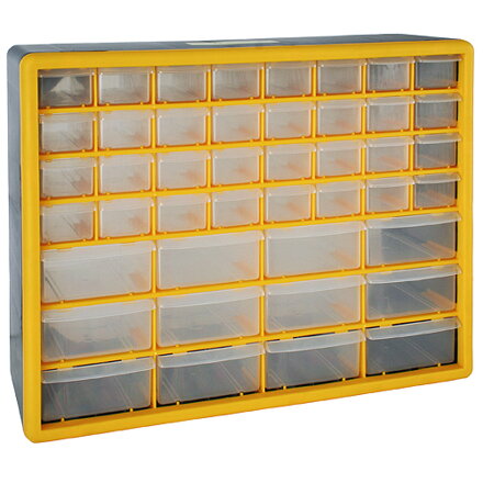 Organizér do dielne STREND PRO SBx3045-D, 44 zásuvkový, 500x160x390 mm, max. 28 kg