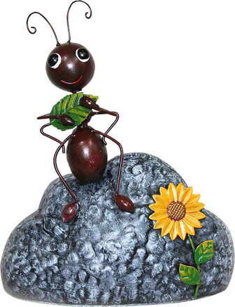 Záhradná dekorácia Mecco Mravec, plechová, 24x15x30 cm