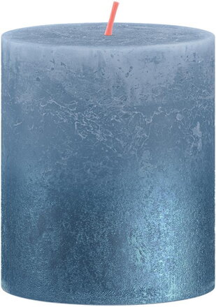 Vianočná sviečka Bolsius Rustic, Sunset Sky Blue+Blue, 80/68 mm