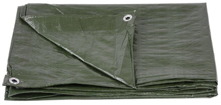 Nepremokavá krycia plachta Tarpaulin Light 5x6 m, 65 g/m, zakrývacia, zelená, s okami