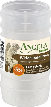 Náplň do kahanca Bolsius Angela Light biela, 35 h, 117 g, 57x110 mm, parafín