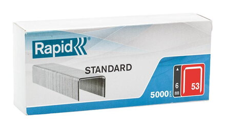 Spony do sponkovačky RAPID 53 STANDARD, 6 mm, 5000 ks