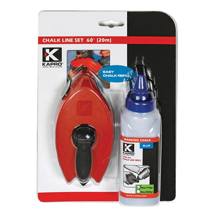 Šnúra murárska KAPRO 211, L-30 m, s navíjačom Easygrip + modrý púder