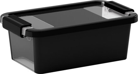 Box KIS Bi-Box XS, 3L, čierny, 26,5x16x10 cm, s vekom