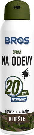 Sprej proti kliešťom, na odev Bros, 120/90ml