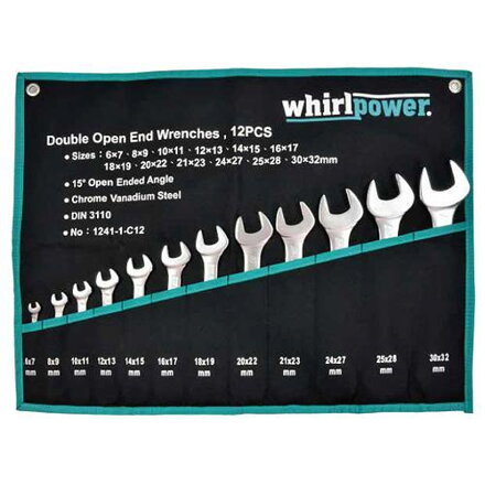 Sada kľúčov whirlpower® 1241-1-C12, 12 dielna, vidlicová