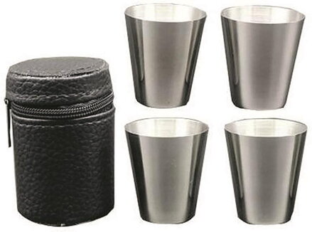 Štamperlík MagicHome, sada, nerez, v koženkovom puzdre, 4x30 ml