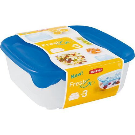 Dózy Curver® Fresh&Go 0,25/0,8/1,7 l, modré