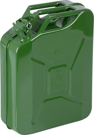 Kanister na benzín JerryCan LD20, 20 l, kovový, na PHM, zelený