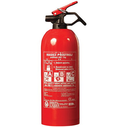 Strend Pro Hasiaci prístroj P1 Če, ABC, 1 kg, 5A, 34B, C