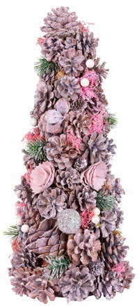 Vianočný stromček MagicHome Vianoce, ozdobený, 40 cm