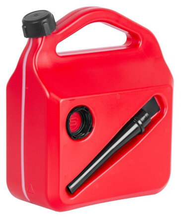 Kanister na benzín HOLECZECH plastový, 5 l, na PHM, červený