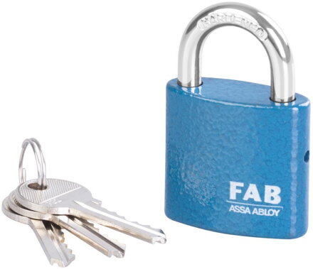 Zámok FAB 30H 38 mm, visiaci, 3 kľúče, Hardened