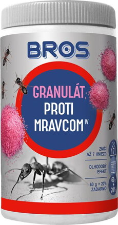 Granulát proti mravcom Bros, 60g + 20% grátis
