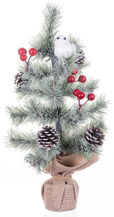 Vianočný stromček MagicHome Vianoce, ozdobený, prírodný, 36 cm
