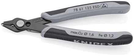 Klieste KNIPEX 78 61 125 ESD, 125 mm, stipacie, bocne, jemna mechanika