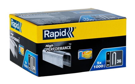 Spony do sponkovačky RAPID 36, 12 mm, 5000 ks, DP, spony na káble