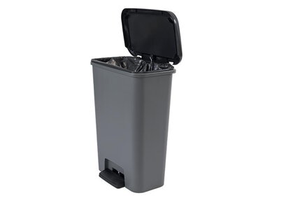 Kôš na odpadky Curver® COMPATTA BIN, 50L, 29,4x49,6x62 cm, čierny/sivý