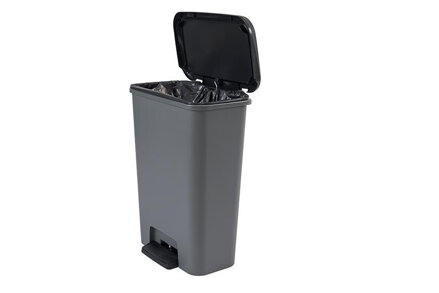 Kôš na odpadky Curver COMPATTA BIN 50L, čierny/sivý