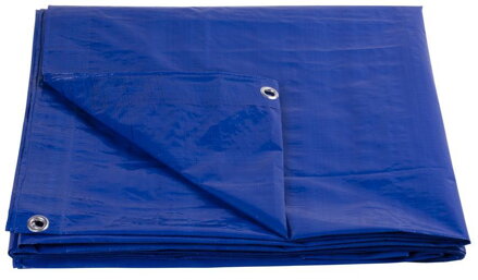 Nepremokavá krycia plachta Tarpaulin Standard 2x2, zakrývacia, 80 g/m2, modrá, s okami