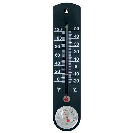 Teplomer s vlhkomerom Strend Pro TMS-055 BlackBar, plastový, čierny