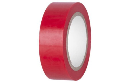 Izolačná páska červená, 19 mm x 10 m, PVC, do 600 V