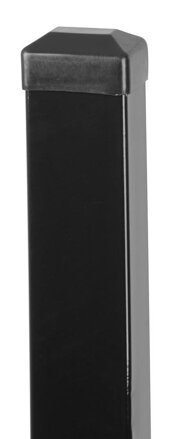 Stĺpik Strend Pro EUROSTANDARD, 1700/60x40/1,25 mm, antracit, hranatý, čiapočka, Zn+PVC, RAL7016