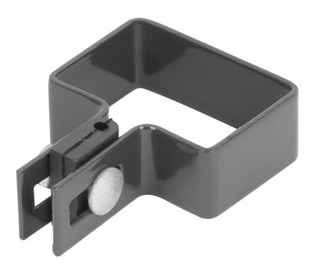 Objímka na hranatý stĺpik 60×40 mm, koncová, antracit, Zn+PVC, RAL7016