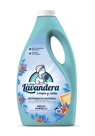 Prací gél Lavandera, marseillské mydlo, 2500 ml, 50 pracích dávok