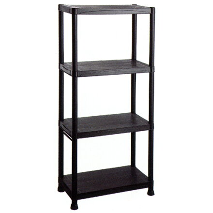 Regál Racks RA3071 – plastový, 4 police, 60x30x135 cm, 20 kg/polica