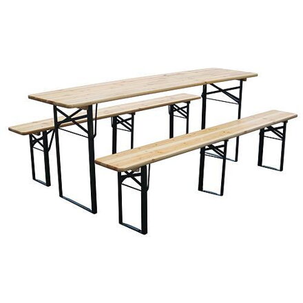Pivný set DORTMUND Standard3, stôl 175x46x77 cm, 2x lavica 175x23x47 cm