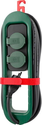 Predlžovací kábel FS0701, 3,2 m, 2× zásuvka, IP44, hák na zavesenie
