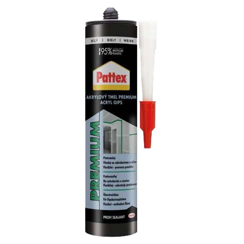 Tmel Pattex Premium Akrylový, biely, 280 ml Tmel Pattex Premium Akrylový, biely, 280 ml