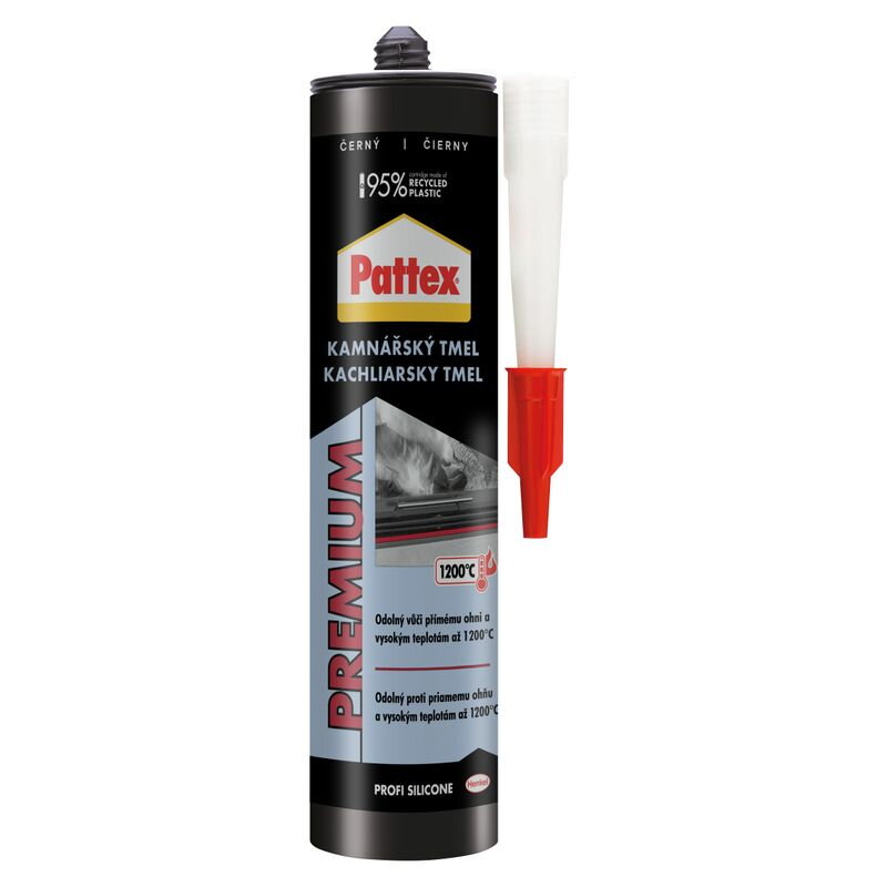 Silikón Pattex Premium Kachliarsky, čierny, 280 ml Silikón Pattex Premium Kachliarsky, čierny, 280 ml