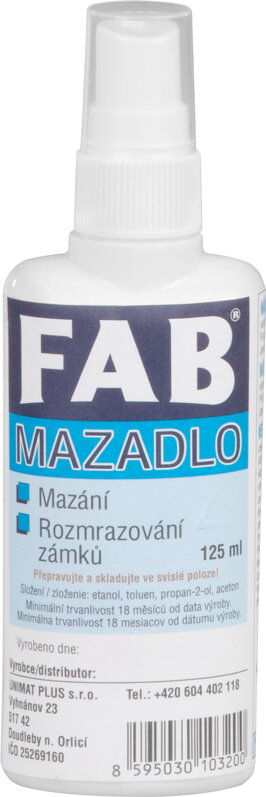Mazadlo na zámky FAB 125 ml Mazadlo na zámky FAB 125 ml