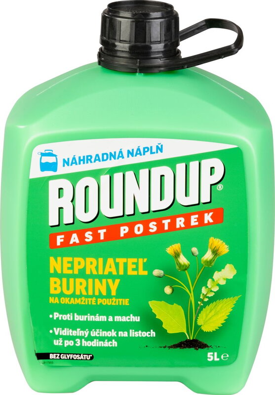 Koncentrát Roundup Fast postrek, proti burine, náhradná náplň, 5L