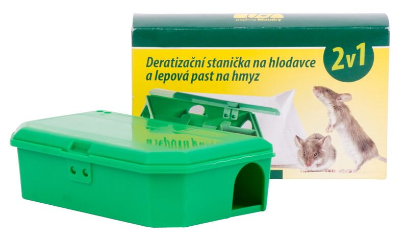 Deratizačná stanička 2v1, stanica pre otravu na hlodavce, lepová pasť na hmyz Deratizačná stanička 2v1, stanica pre otravu na hlodavce, lepová pasť na hmyz