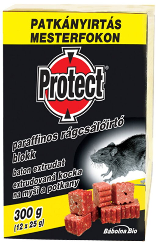 Návnada PROTECT, extrudovaná kocka, na myši a potkany, 300 g, (12ks x 25 g) Návnada PROTECT, extrudovaná kocka, na myši a potkany, 300 g, (12ks x 25 g)