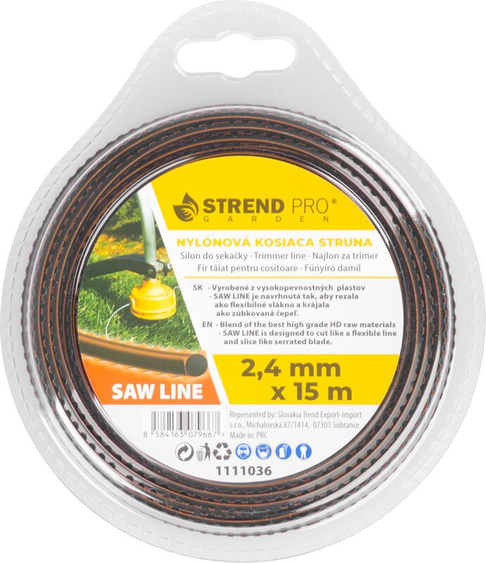 Silon na kosenie SawLine 2,4 mm, L-15 m, zúbkovaný Silon na kosenie SawLine 2,4 mm, L-15 m, zúbkovaný
